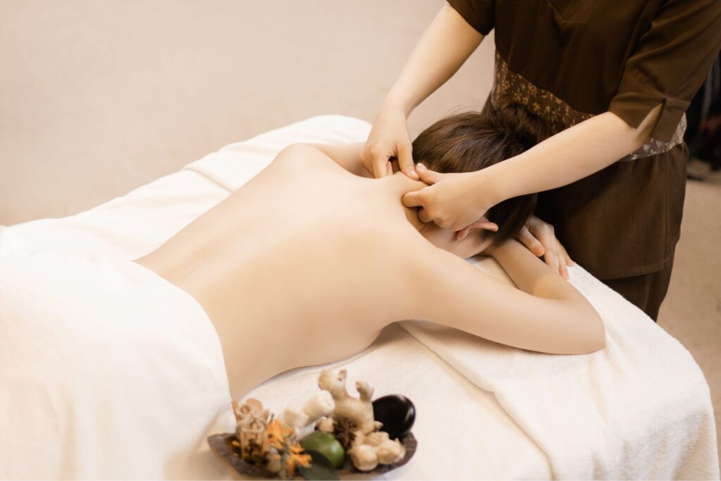 Therapist performing deep tissue massage in Ho Chi Minh City